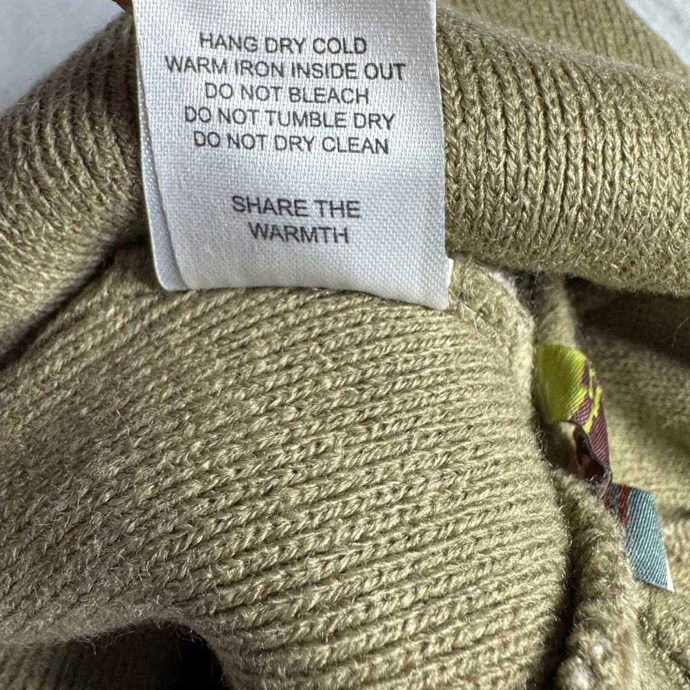 Autumn Soul Camo Knit Beanie Chinchilla Olive Green Abstract Print Hat One Size
